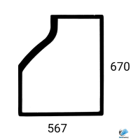Obrázek produktu Cat 301.5 – 304.5 série 2 dveřní dolní sklo čiré