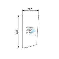 Obrázek produktu Komatsu WB93R-2 WB97R-2 WB97S-2 přední dolní pravé sklo