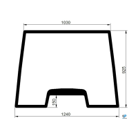 Obrázek produktu Case CS 78-150 CVX 120-1190 přední sklo