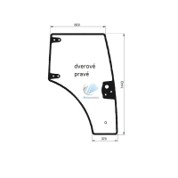 Obrázek produktu New Holland TD5.65 TD5.75 TD5.85 TD5.95. TD5.115 dveřní pravé sklo