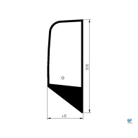 Obrázek produktu Komatsu WA65-5 WA70-5 WA80-5 WA90-5 WA100M-5 boční pravé sklo