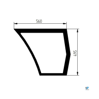 Obrázek produktu Yanmar SV15 SV17 SV17E boční pravé dolní sklo