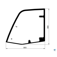 Obrázek produktu Cat TH336 – TH514 a TH336C – TH514C dveřní horní sklo čiré
