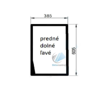 Obrázek produktuClaas Axos 310,320,330,340 přední dolní levé sklo