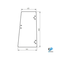 Obrázek produktu Case 580 590 K/LE/SLE/SUPER LE/LXT dveřní horní otevíratelné sklo