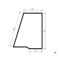Obrázek produktu JCB 3CX 4CX (P12) dveřní horní pravé sklo