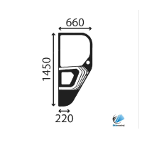 Obrázek produktu Merlo P30.10 P33.7 P35.7 boční levé čiré sklo