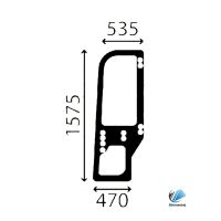 Obrázek produktu CASE CX15B CX16B CX17B CX18B dveřní sklo