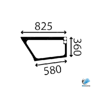 Obrázek produktu Merlo P25.6 P28.8 P32.6 P34.10 P34.7 P36.10 P36.7 P37.12 dveřní dolní sklo